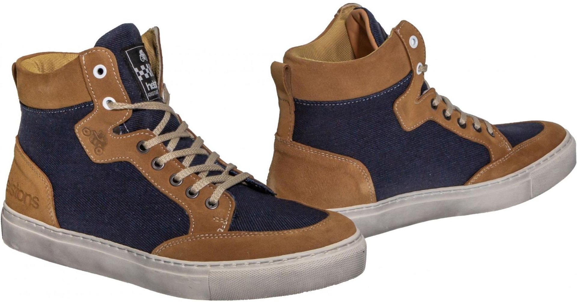 Helstons Kobe Motorcycle Shoes, blue-yellow, Size 40, blue-yellow, Size 40