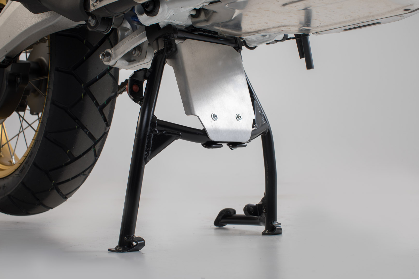 Sw-Motech Unisex Silver Engine Guard Extension For Centerstand - Honda Crf1000l (15-) / Crf1100l (19-).