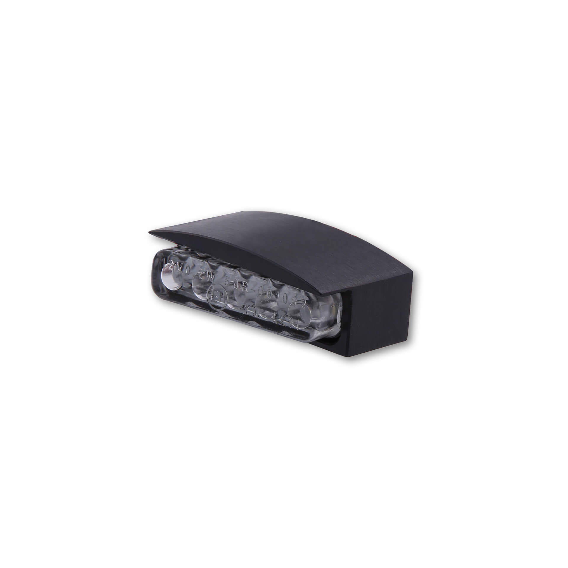 Side view of SHIN YO MINI LED license plate lighting, black