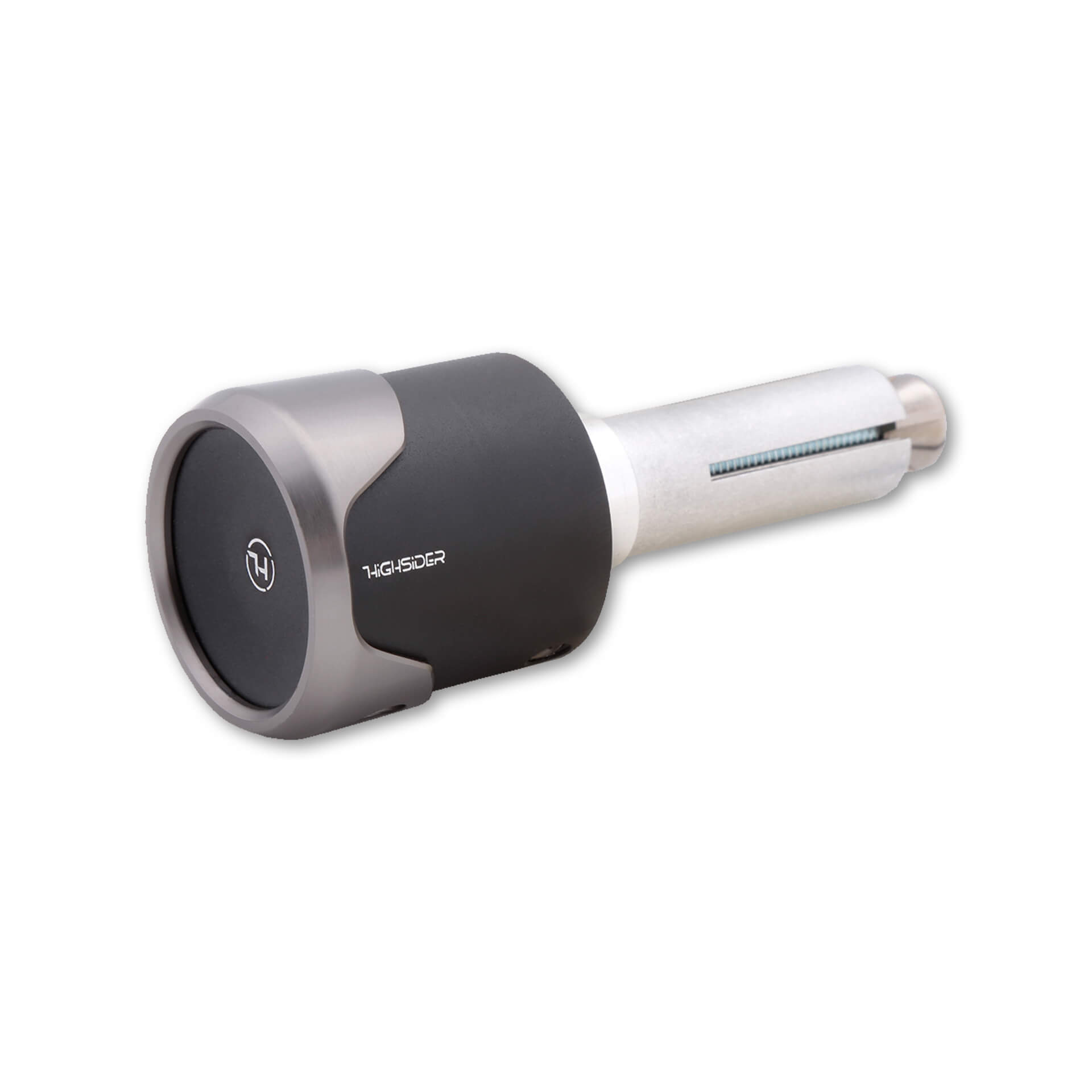 HIGHSIDER AKRON-FLASH LED handlebar end indicator, silver, silver