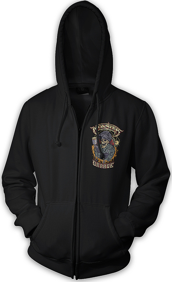 Monster Garage Skellweld Zip Hoodie, black, Size M, black, Size M
