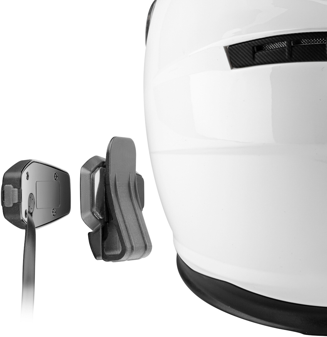 Side view of Interphone U-com 4 Bluetooth Communication System Double Pack, black