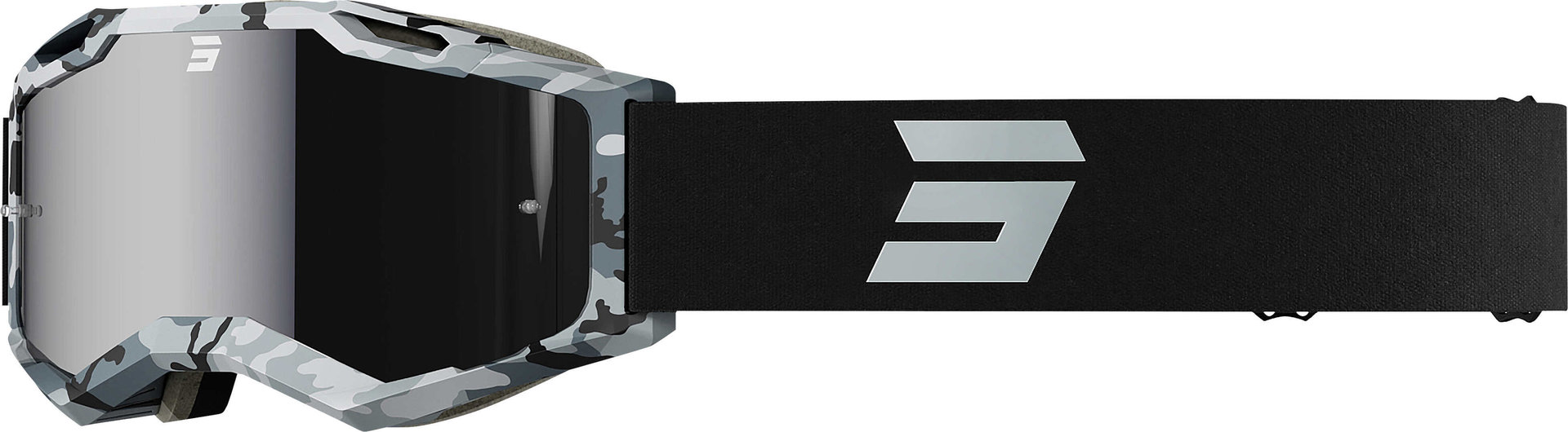 Shot Iris 2.0 Camo Motocross Goggles, silver, silver, Size One Size