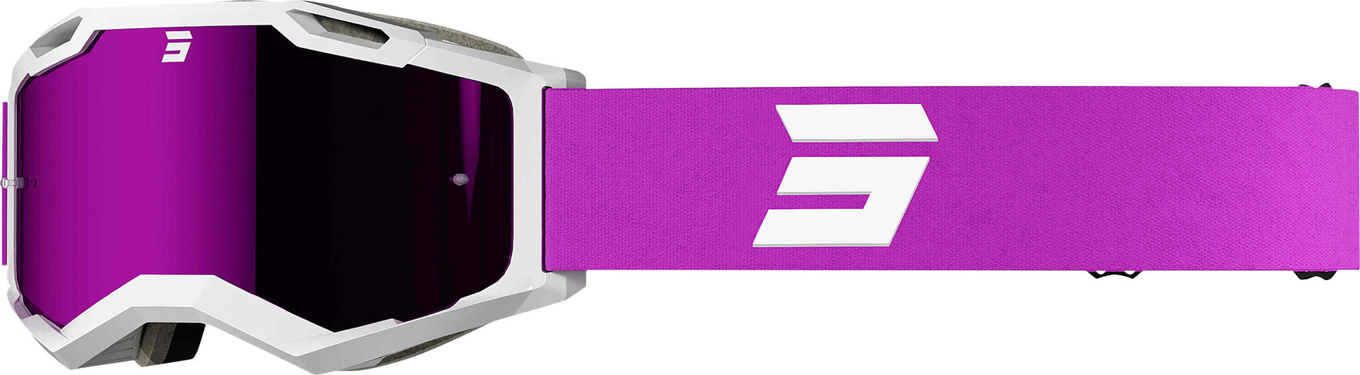 Shot Iris 2.0 Tech Motocross Goggles, white-pink, white-pink, Size One Size