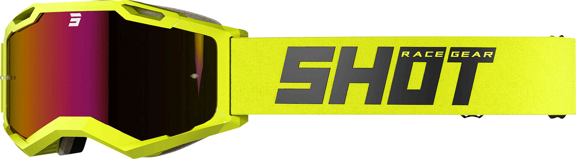 Shot Iris 2.0 Solid Motocross Goggles, yellow, yellow, Size One Size