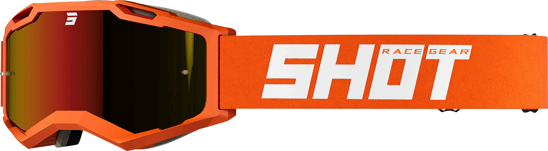 Shot Iris 2.0 Solid Motocross Goggles, orange, orange, Size One Size