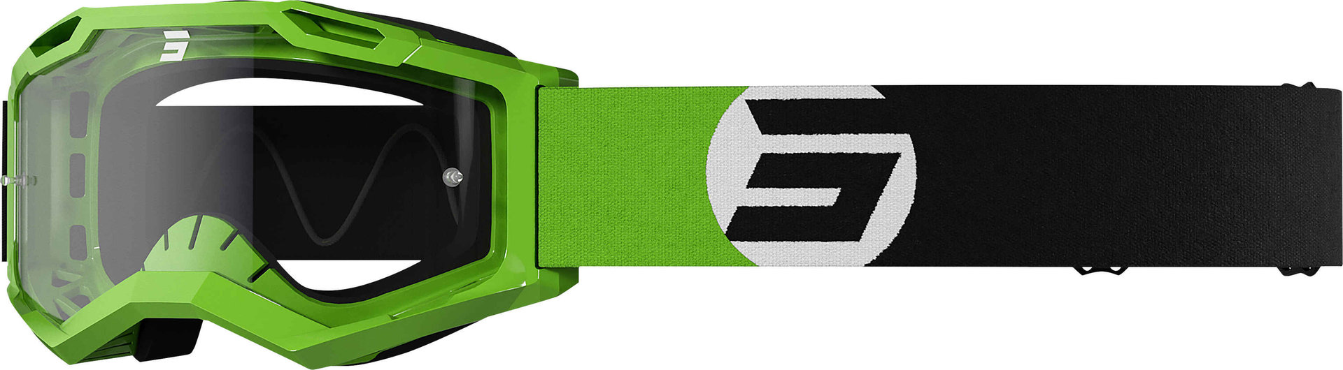 Shot Assault 2.0 Astro Motocross Goggles, black-green, black-green, Size One Size