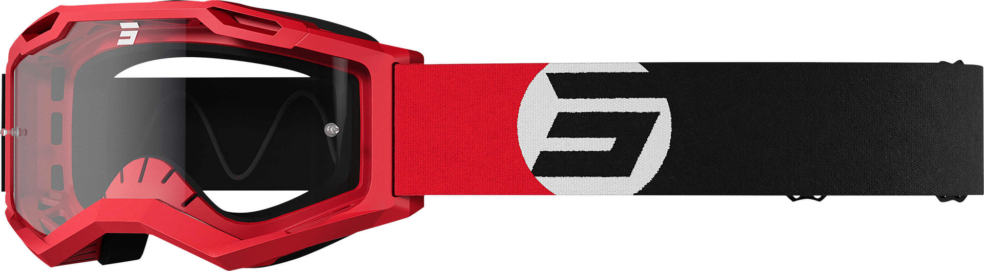 Shot Assault 2.0 Astro Motocross Goggles, black-red, black-red, Size One Size