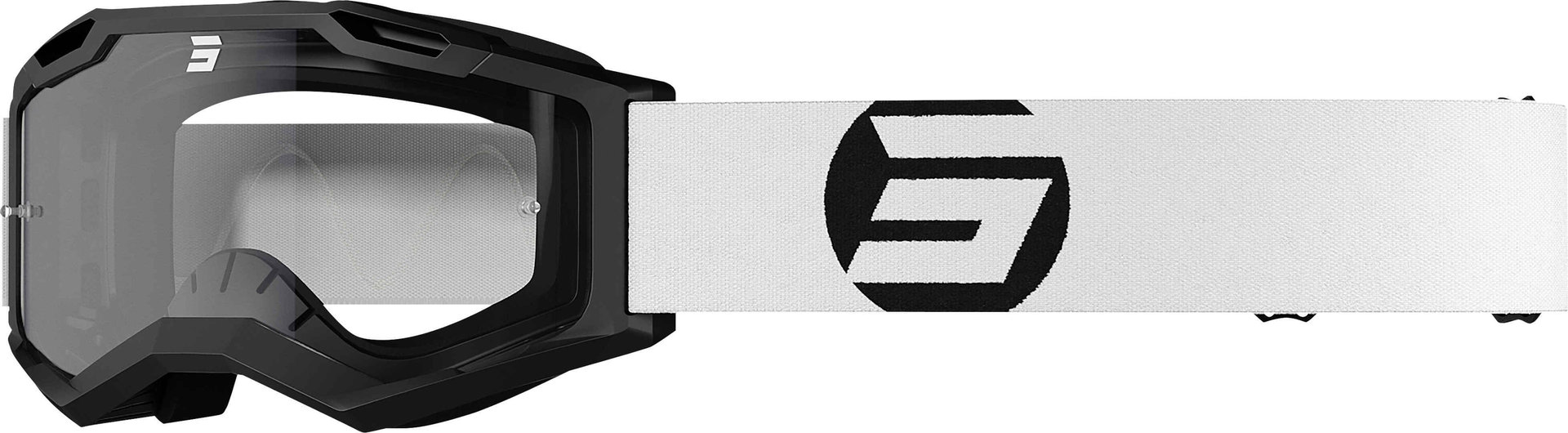 Shot Assault 2.0 Astro Motocross Goggles, black-white, black-white, Size One Size