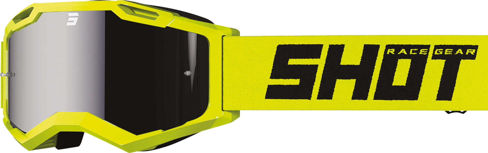 Shot Assault 2.0 Solid Motocross Goggles, black-yellow for Men-image-708944733
