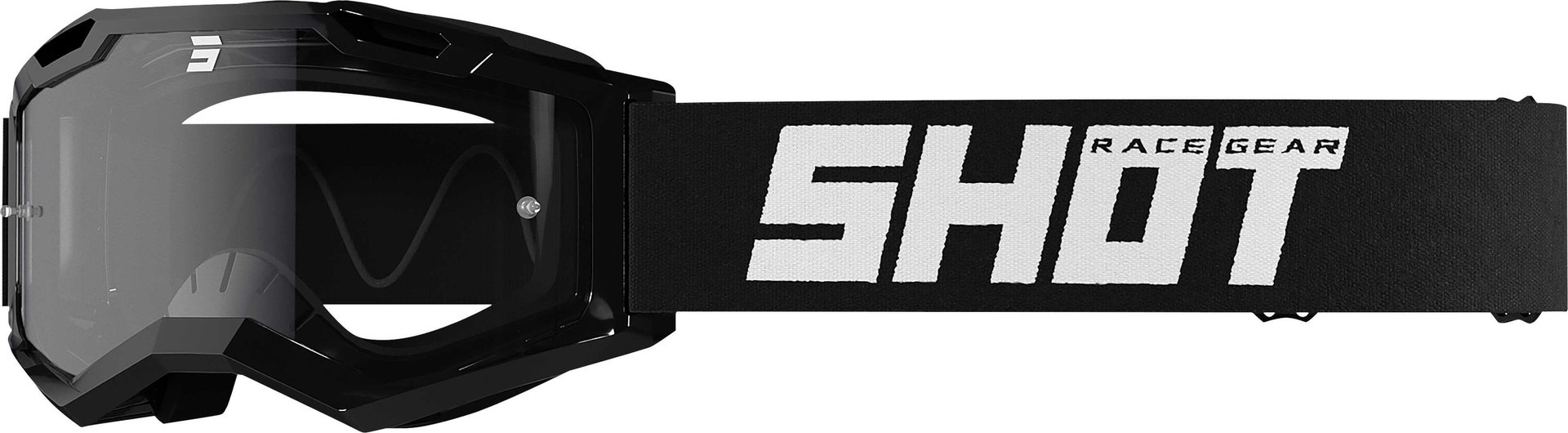 Shot Assault 2.0 Solid Motocross Goggles, black, black, Size One Size