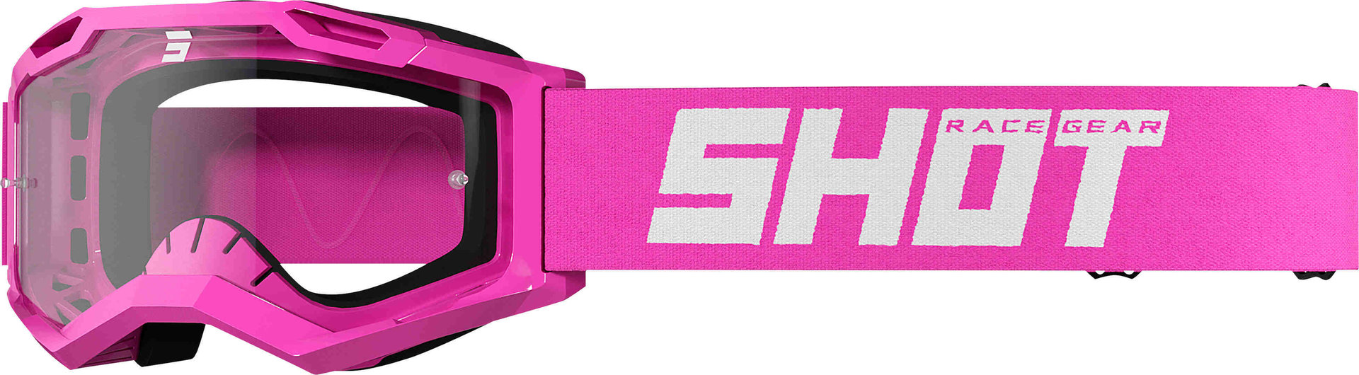 Shot Assault 2.0 Solid Motocross Goggles, pink, pink, Size One Size