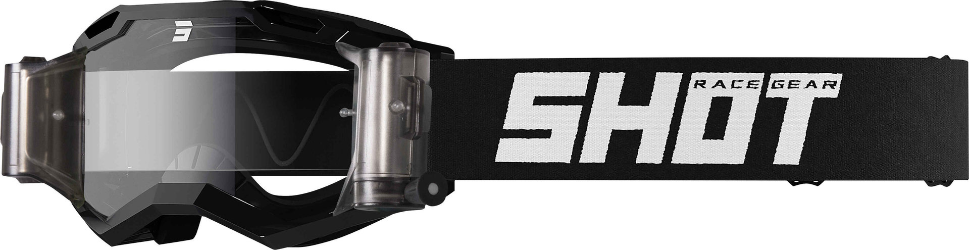Shot Assault 2.0 Solid Roll-Off Motocross Goggles, black, black, Size One Size