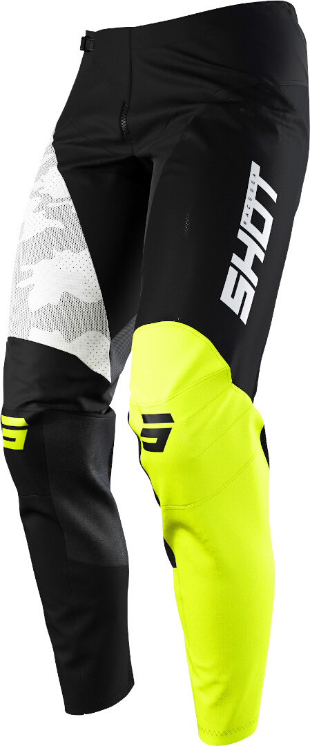 Shot Contact Camo Motocross Pants, black-yellow, Size 30, black-yellow, Size 30