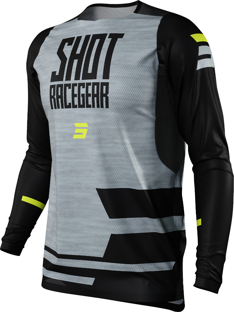 Shot Contact Loom Motocross Jersey, svart-silver, storlek 2XL