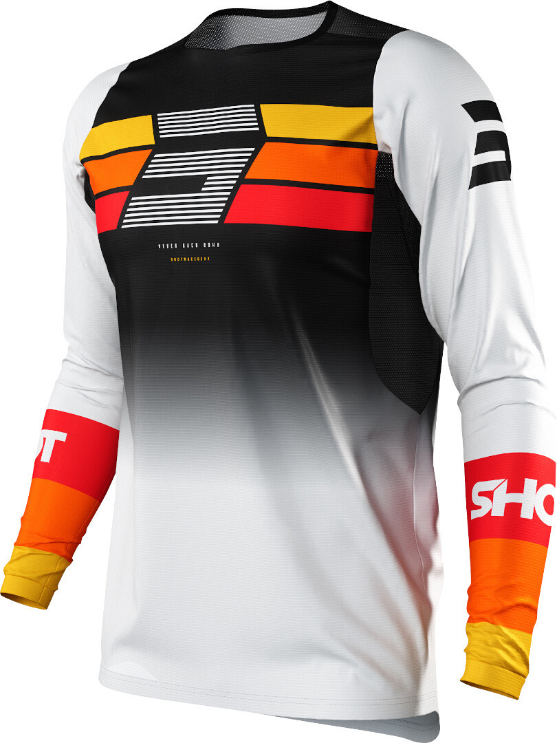 Shot Contact Story Motocross Jersey, black-white-orange, Size 2XL, black-white-orange, Size 2XL