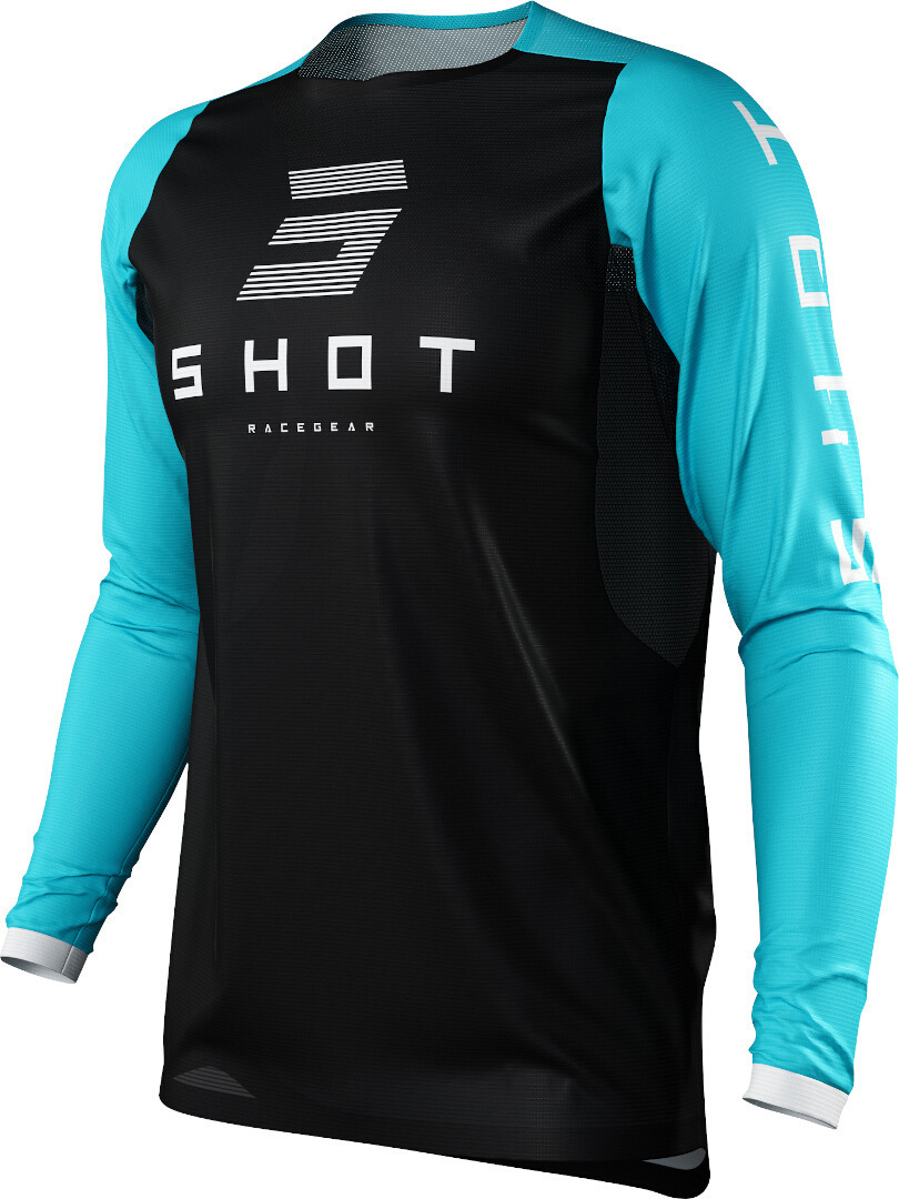 Shot Contact Shelly Ladies Motocross Jersey, black-blue, Size S for Women, black-blue, Size S for Women