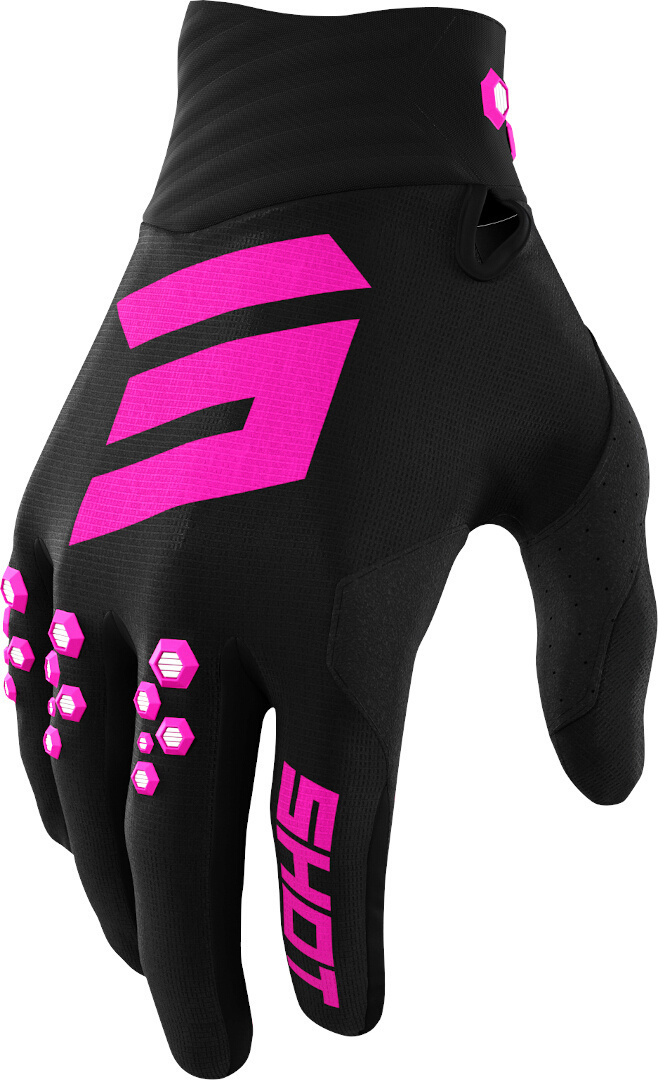 Shot Contact Motocross Gloves, black-pink, Size M L, black-pink, Size M L