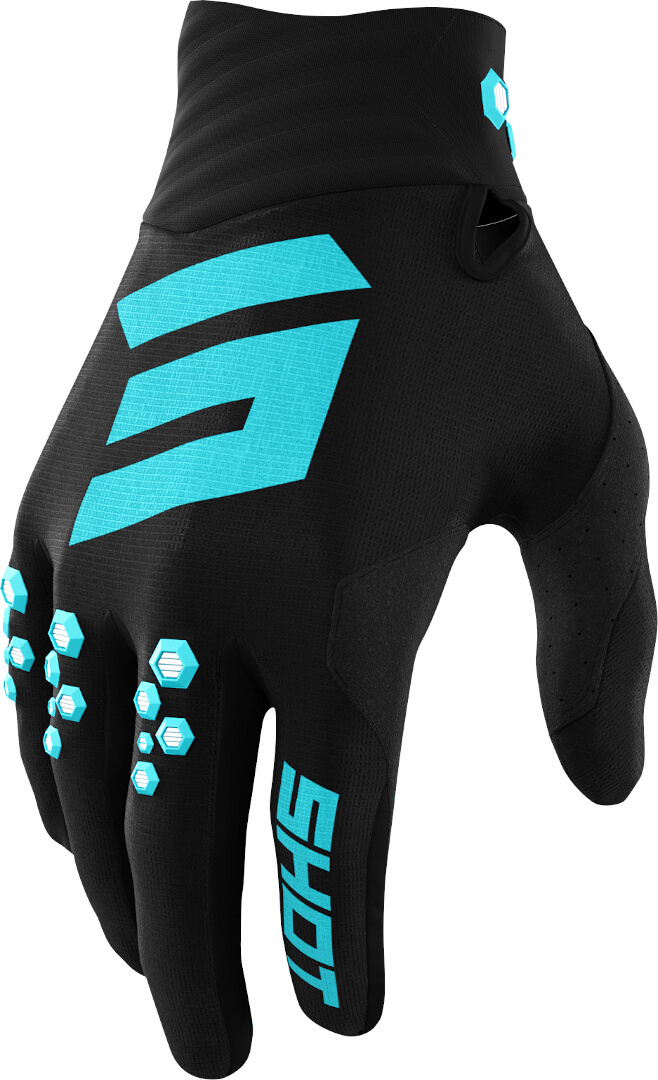 Shot Contact Motocross Gloves, white-blue, Size S M, white-blue, Size S M