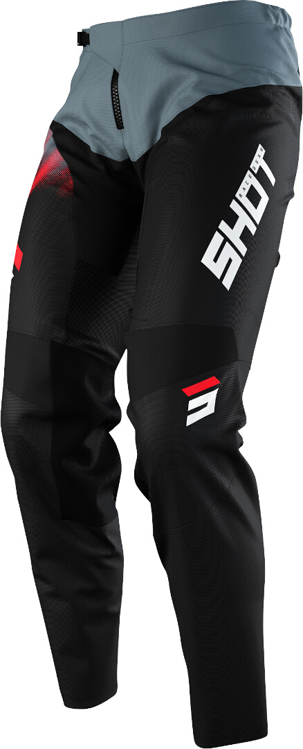 Shot Devo Versus Motorcross broek, zwart-rood, afmeting 28