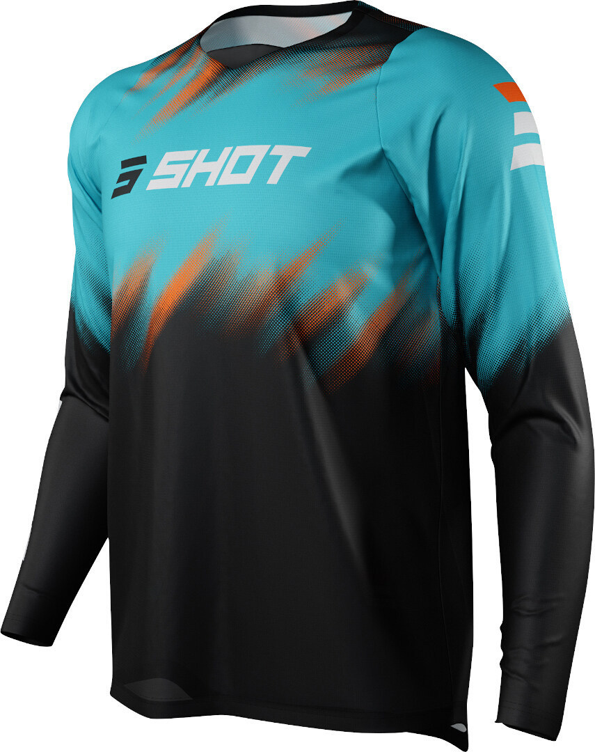 Shot Devo Versus Motocross Jersey, black-blue, Size L, black-blue, Size L