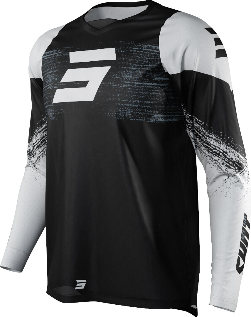 Shot Raw Burst Motocross Jersey, svart-vit, storlek L
