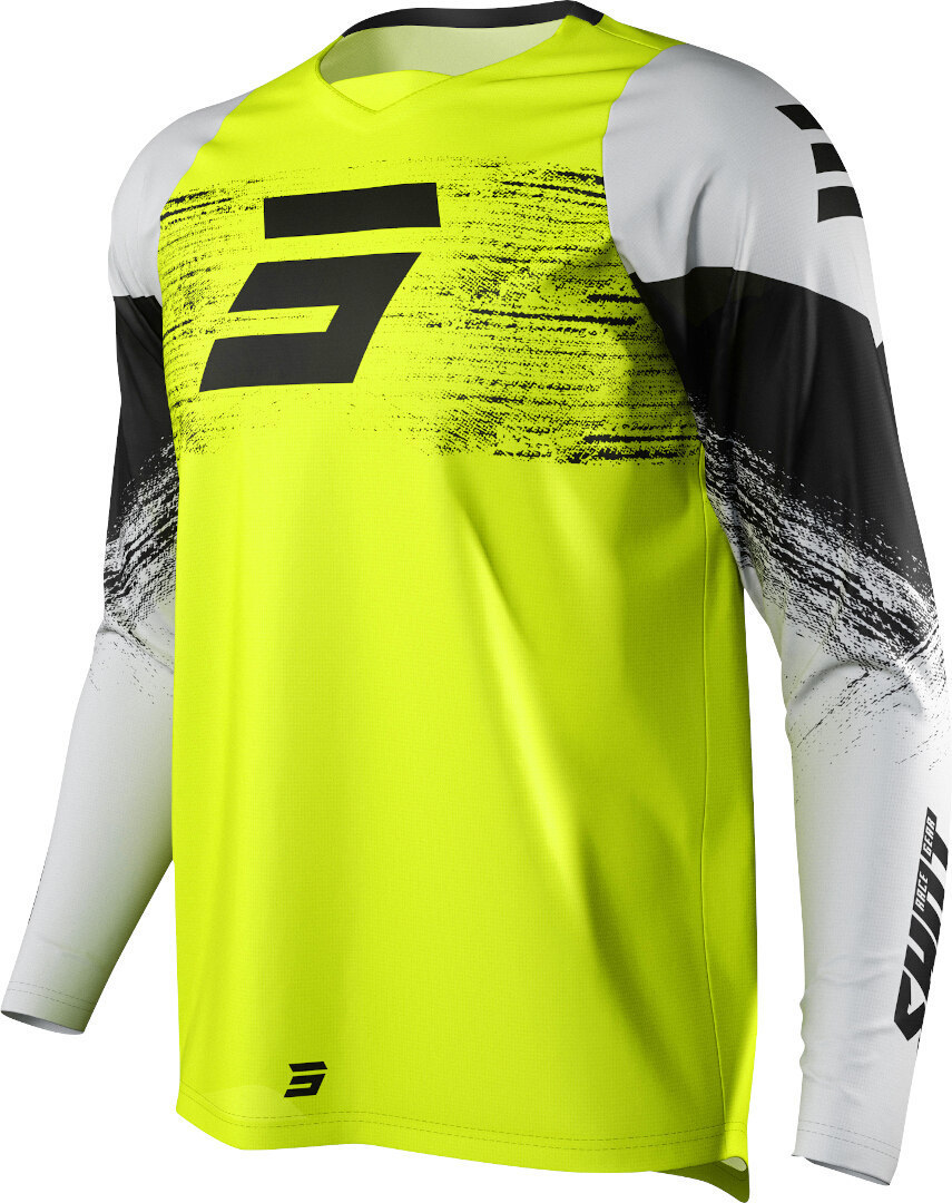 Shot Raw Burst Motocross Jersey, vit-gul, storlek S