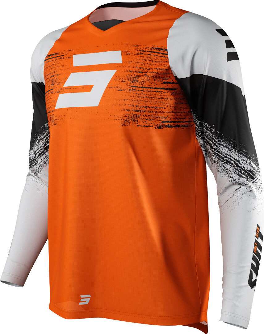 Shot Raw Burst Motocross Jersey, vit-orange, storlek S