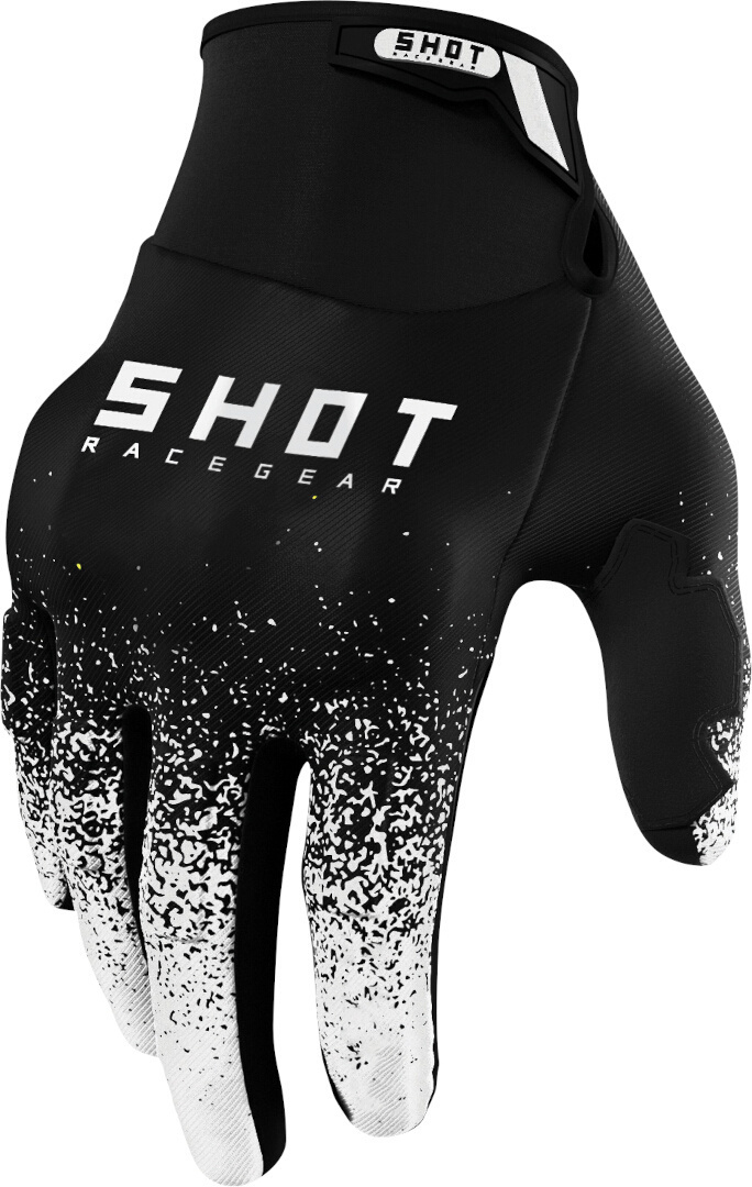 Shot Drift Edge Motocross Gloves, black-white, Size 3XL for Men-image-910025147