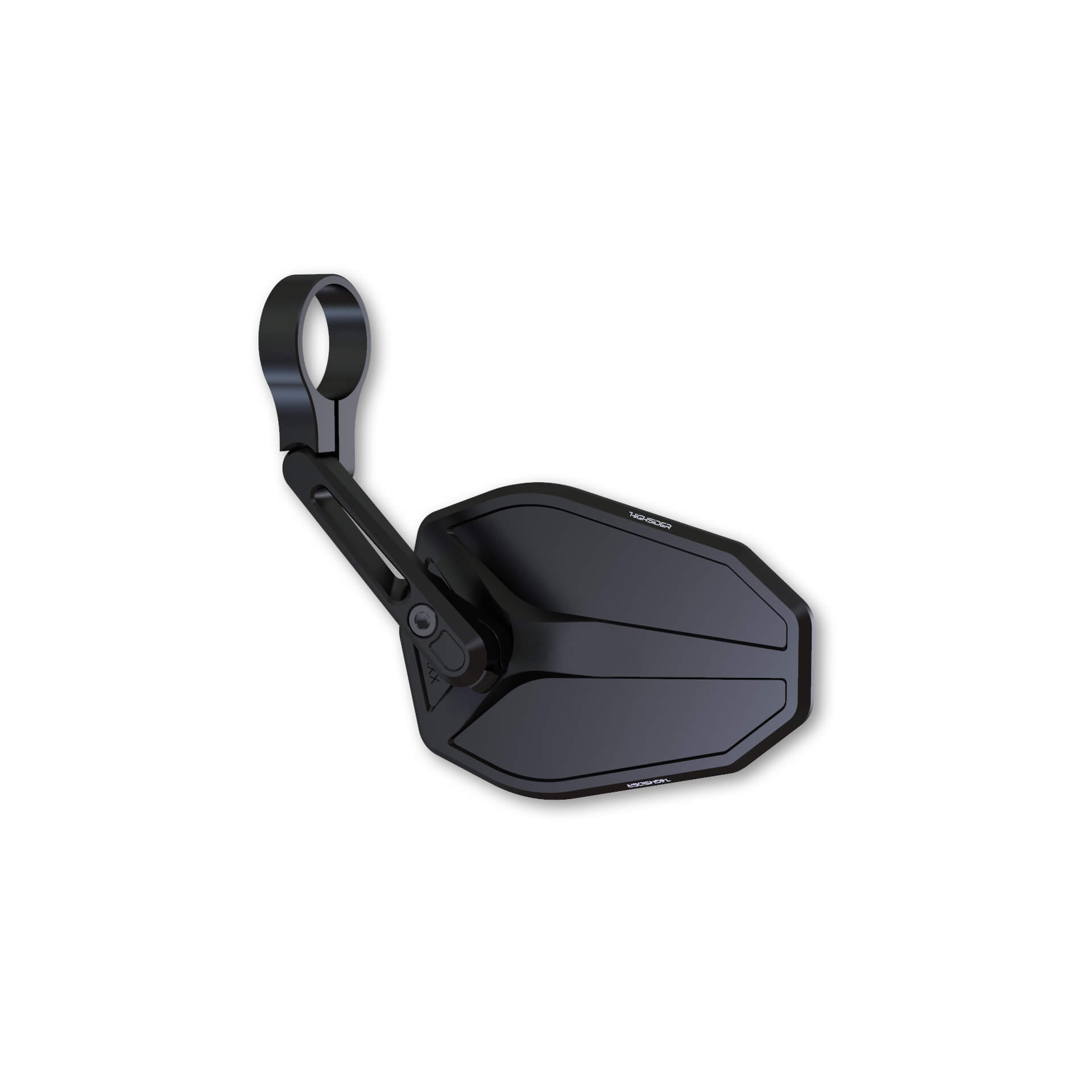 HIGHSIDER VICTORY-SLIM handlebar end mirror, black, black