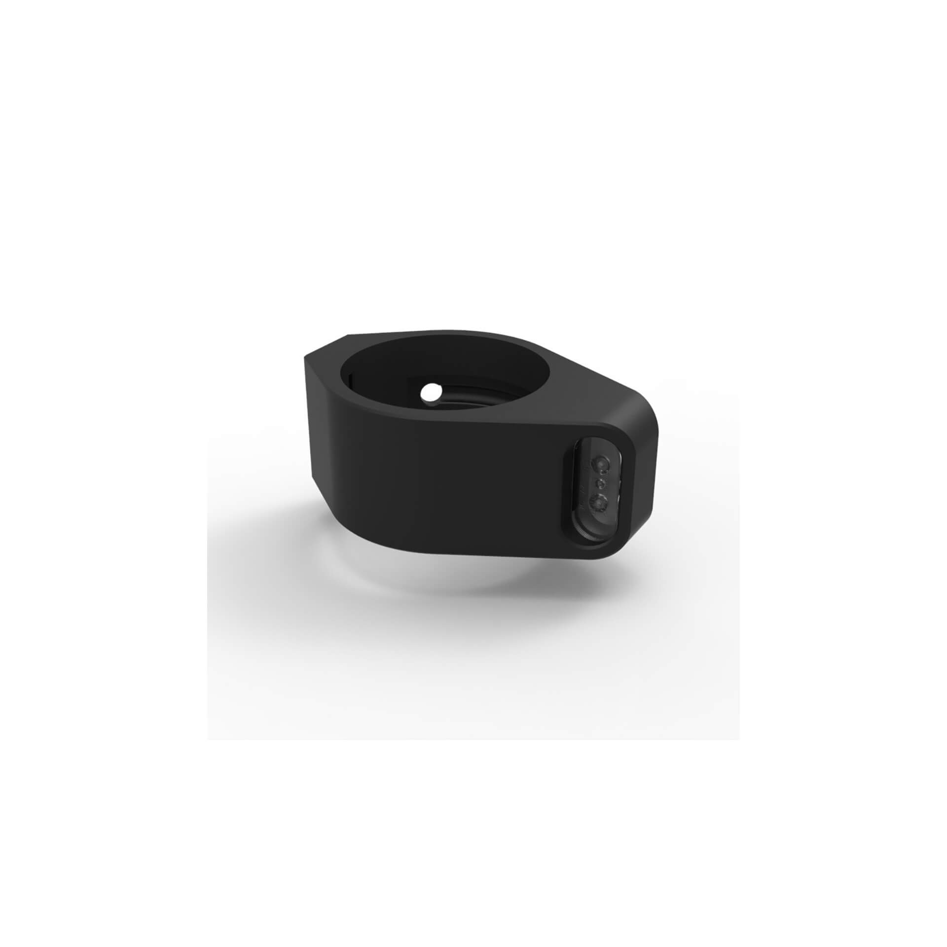 MOTOISM Fork clamp (2-piece) + integrated turn signal TYPE-TWO 50 mm, black, black