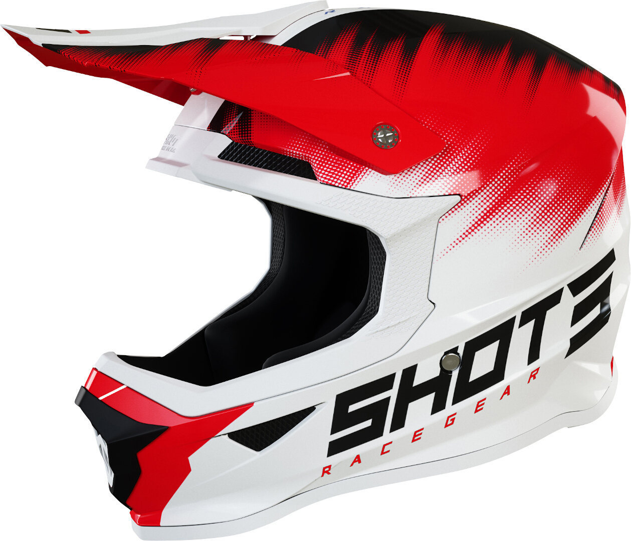 Shot Furious Versus Kids Motocross Helmet, white-red, Size M, white-red, Size M