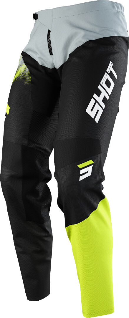 Image of Shot Devo Versus Pantaloni da motocross per bambini, grigio-giallo, dimensione 11 - 12 12 - 14 12/14 12 anni 13 anni