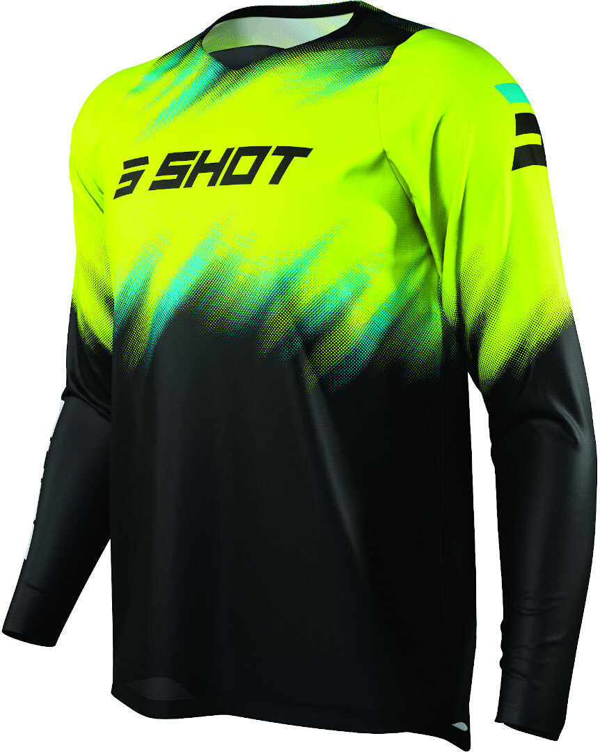 Shot Devo Versus Kids Motocross Jersey, black-yellow, Size 8 - 9, black-yellow, Size 8 - 9