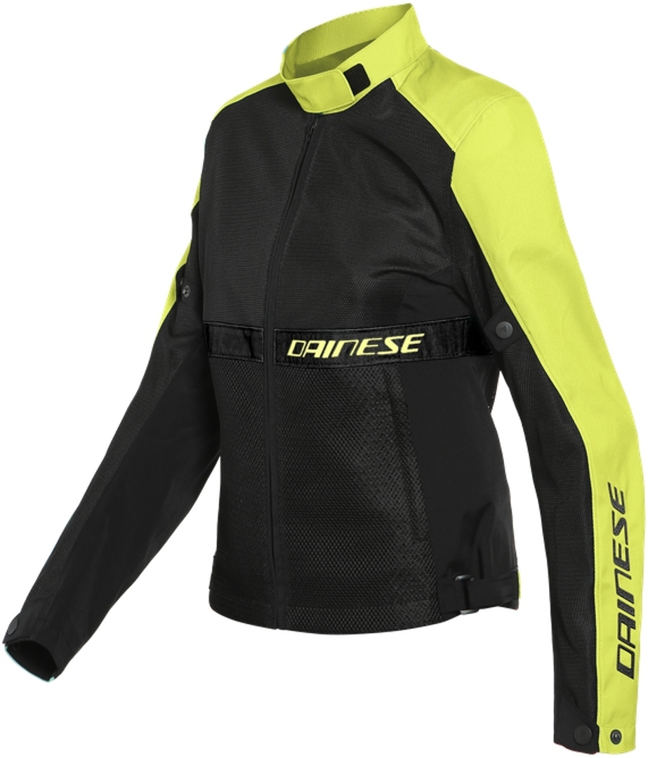 Dainese Ribelle Air Tex Женская мотоциклетная текстильная куртка Черный/Желтый 38 