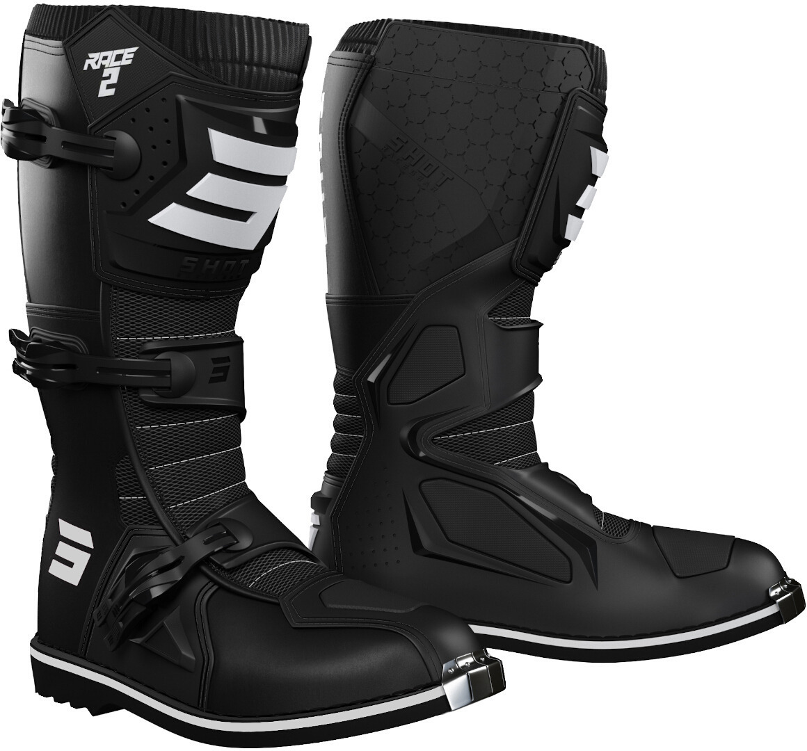 Shot Race 2 Kinder Motocross Stiefel, schwarz-weiss, Größe 34, schwarz-weiss, Größe 34
