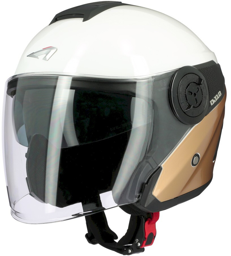 Astone DJ10-2 Radian Jet Helmet, white-gold, Size 2XL, white-gold, Size 2XL