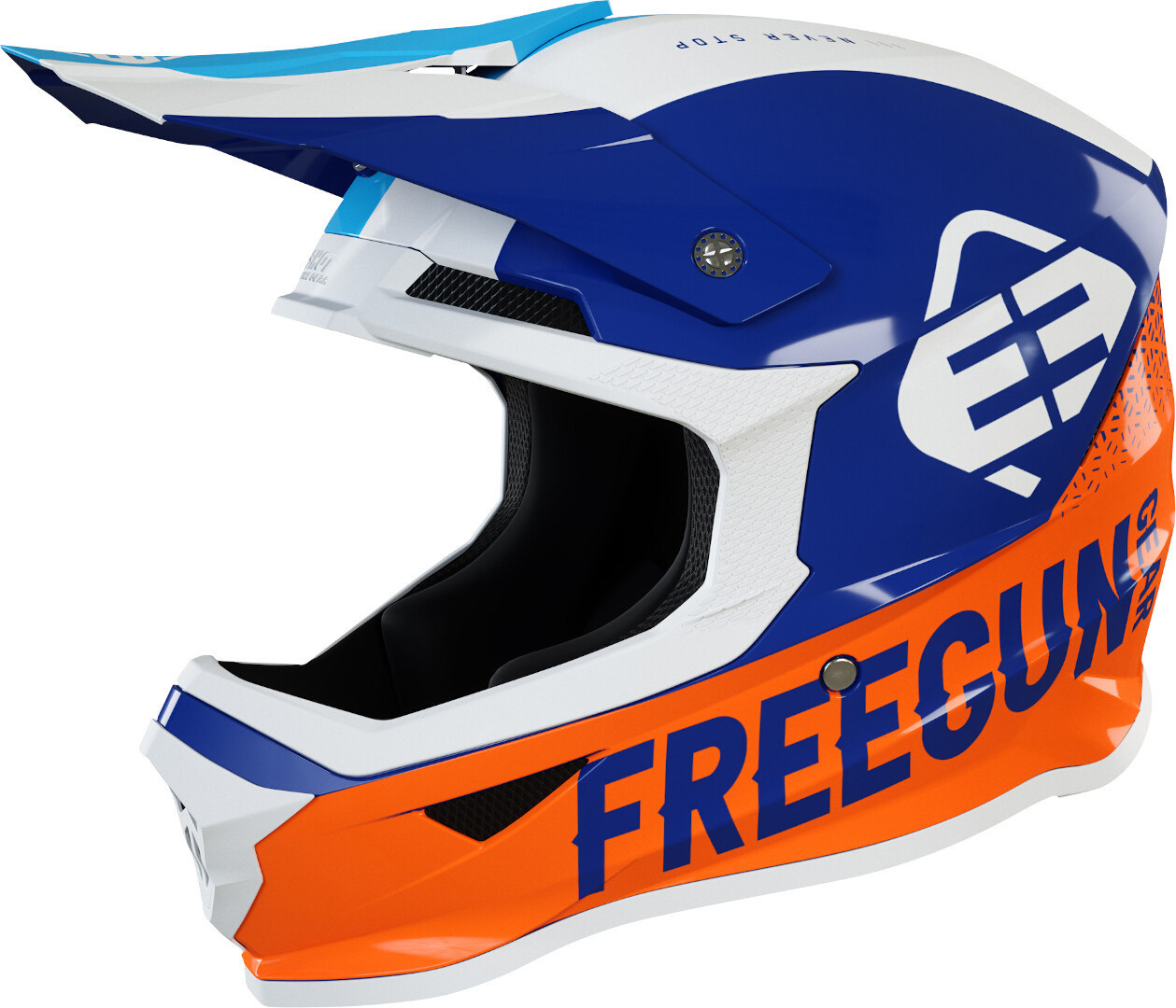 Freegun XP4 Attack Motocross Helmet, blue-orange, Size XS, blue-orange, Size XS