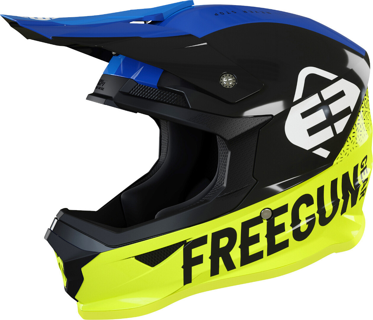 Freegun XP4 Attack Motocross Helmet, black-yellow, Size XS, black-yellow, Size XS