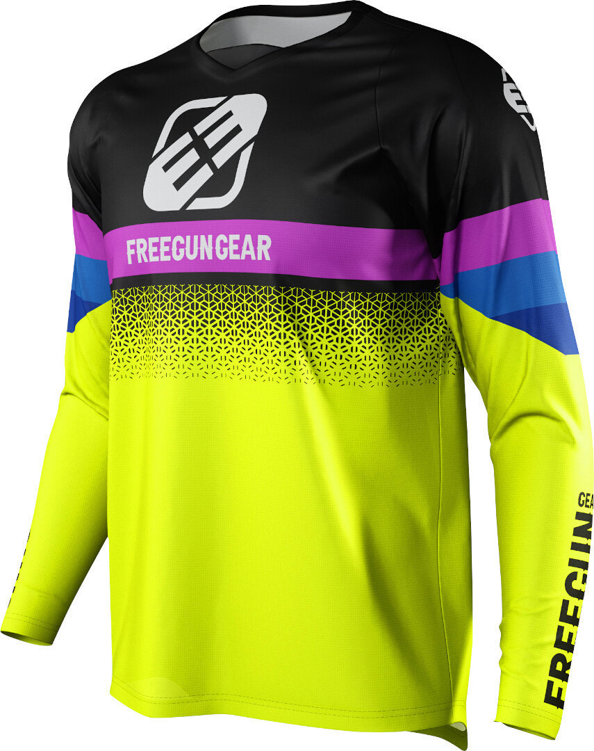 Freegun Devo Attack Kinder Motocross Jersey, schwarz-gelb, Größe 10 - 11, schwarz-gelb, Größe 10 - 11