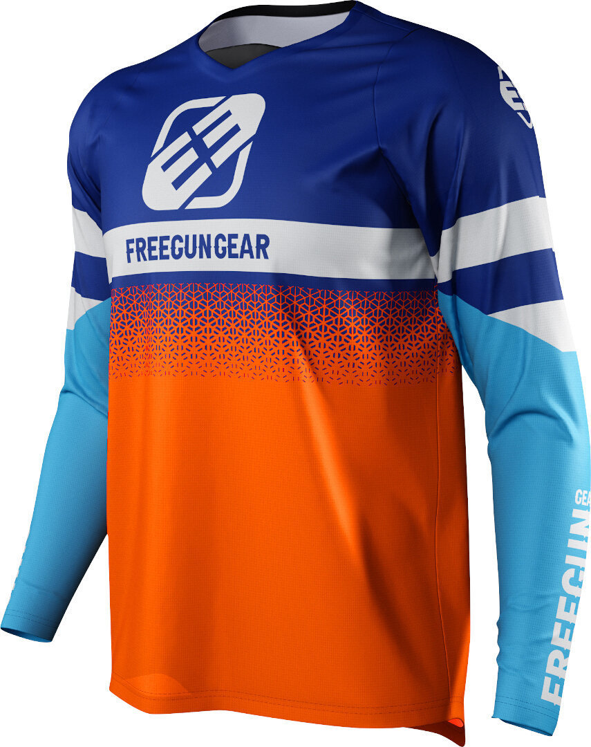 Freegun Devo Attack Motocross Jersey, blue-orange, Size 2XL, blue-orange, Size 2XL