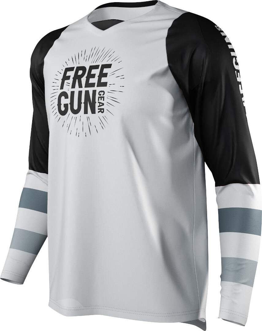 Freegun Devo Load Motocross Jersey, black-white, Size XL, black-white, Size XL