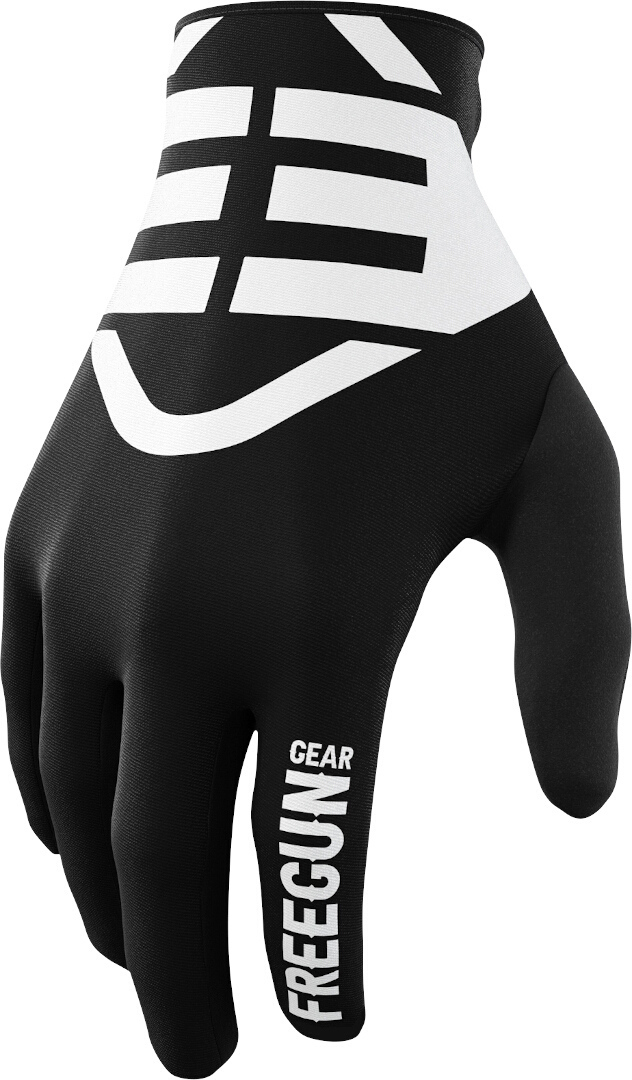 Freegun Devo Skin Motocross Gloves, black-white, Size M L, black-white, Size M L