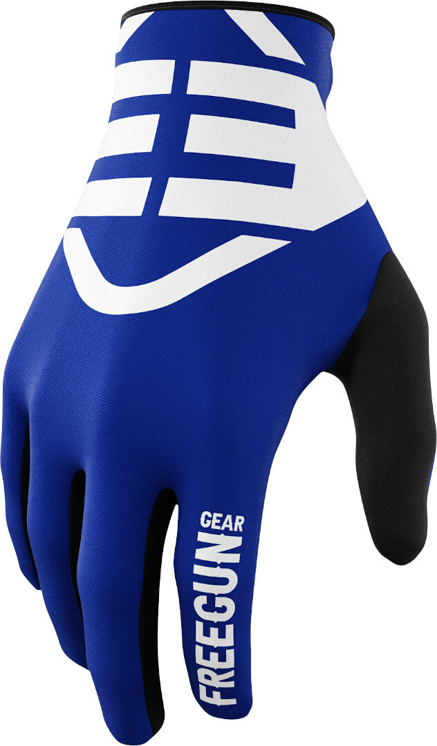 Freegun Devo Skin Motocross Gloves, white-blue, Size M L, white-blue, Size M L