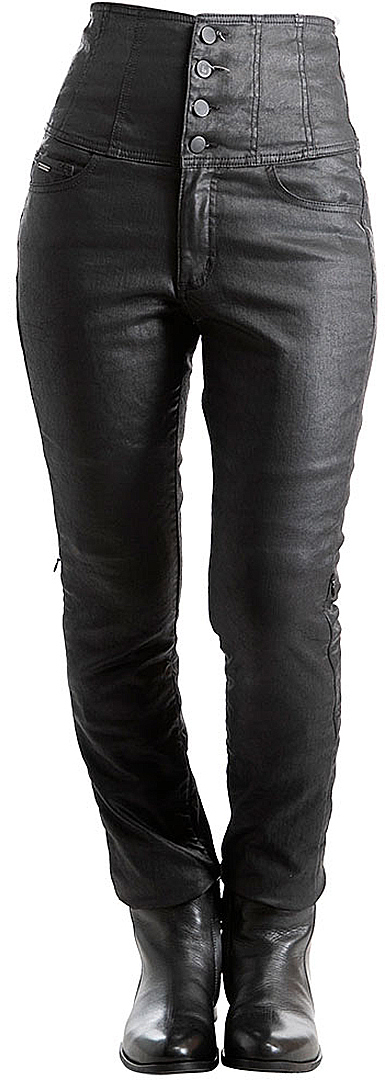 Overlap Evy Ladies Motorcycles Jeans, black, Size 36 for Women, black, Size 36 for Women