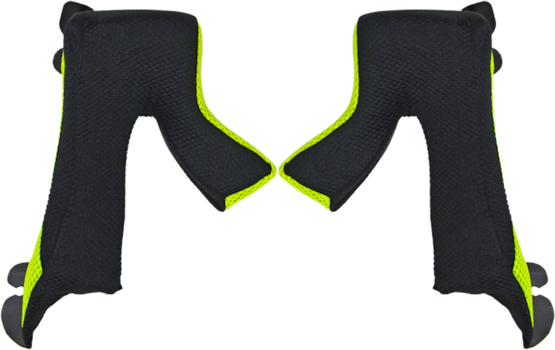 Just1 J38 Cheek Pads, black-green, Size XS, black-green, Size XS
