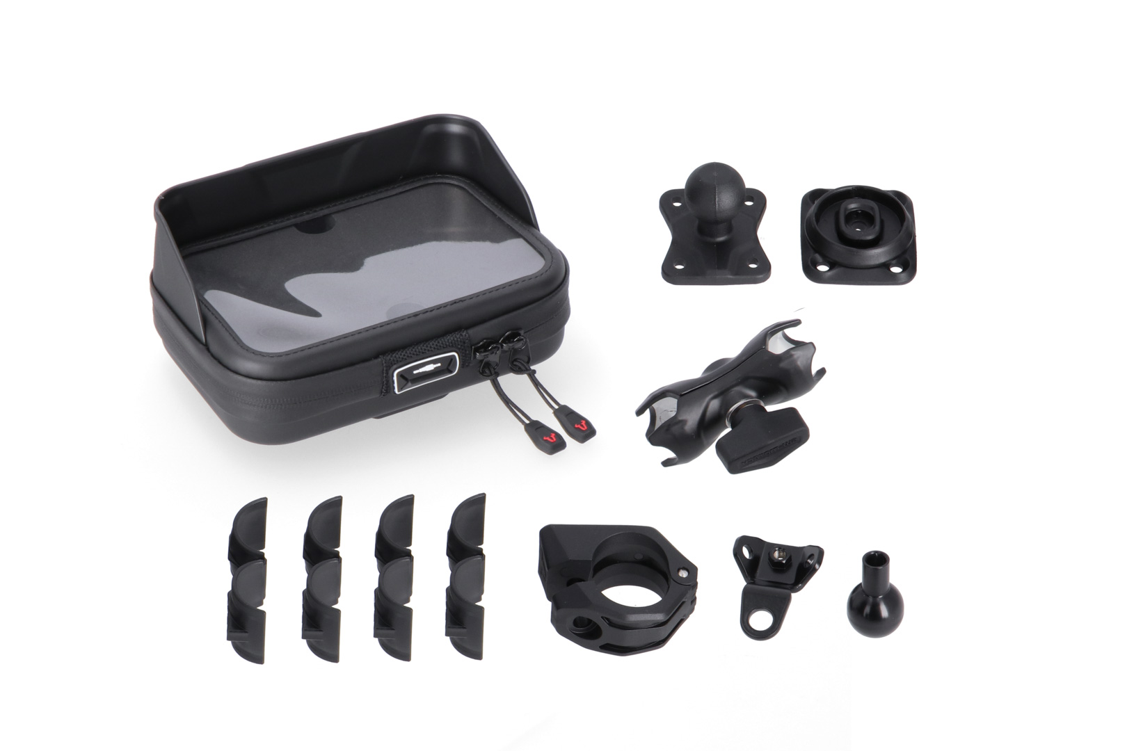 Sw-Motech Unisex Universal Gps Mount Kit With Navi Case - Incl. 2" Socket Arm, For Handlebar/Mirror Thread Size 2