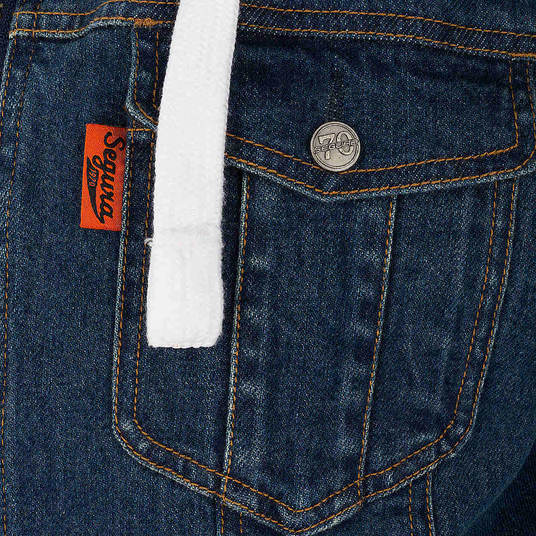 Side view of Segura Jessy Motorcycle Textile Jacket, blue, Size M for Men