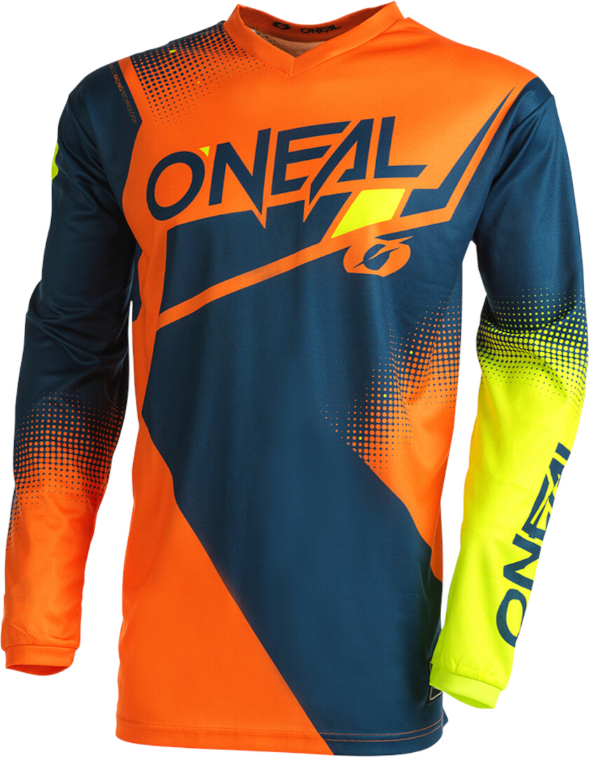 Oneal Element Racewear V.22 Motocross Jersey, blue-orange, Size S, blue-orange, Size S