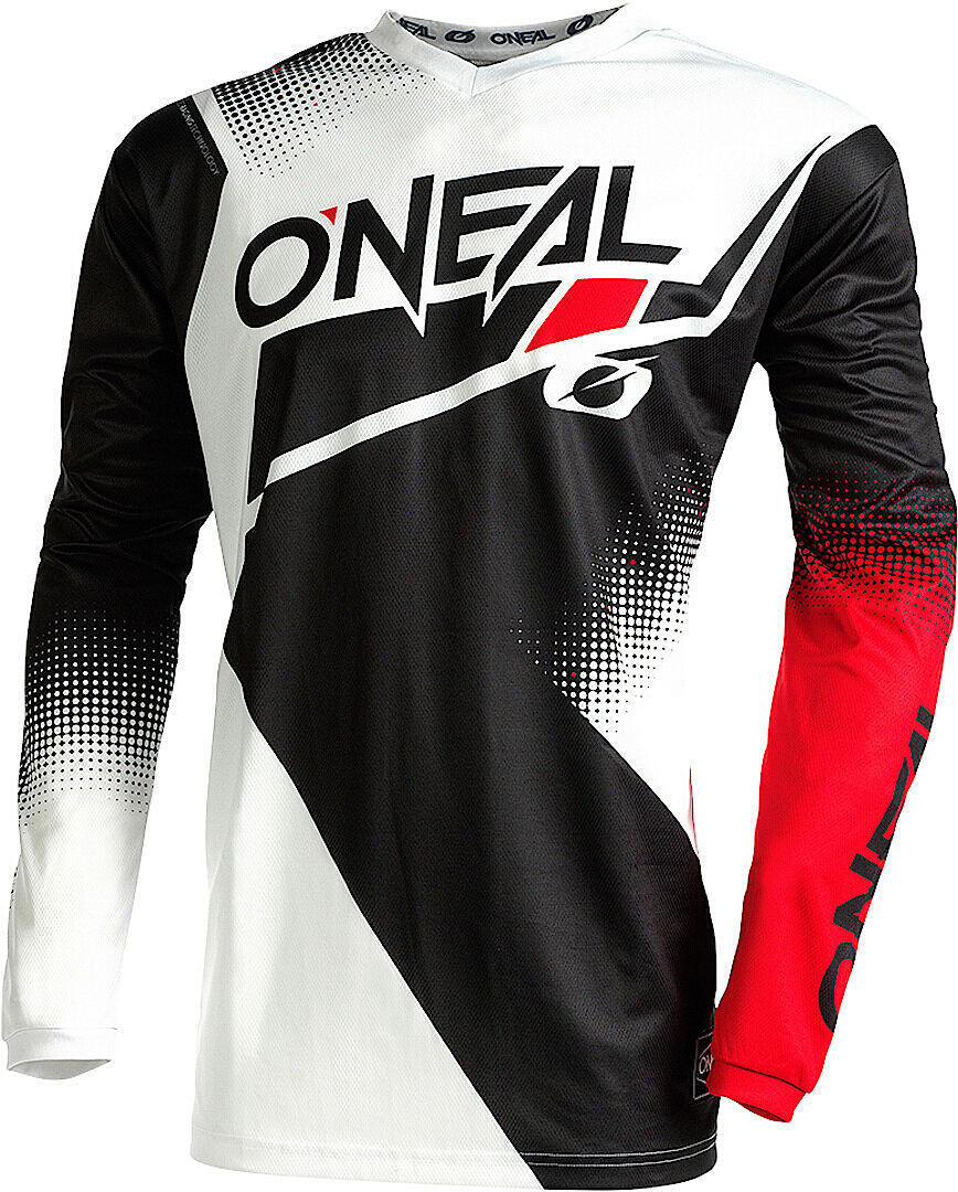 Oneal Element Racewear V.22 Motocross Jersey, black-white-red, Size S, black-white-red, Size S